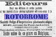 Libre Belgique 1er décembre 1918 Pub Rotobrome
