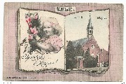 Zele. Hartelijke kussen De kerk. L'Eglise