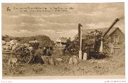 Mission des P&egrave;res Oblats dans l'Extr&ecirc;me Nord canadien-Le Fr&egrave;re Coadjuteur dirige le battage du bl&eacute;(Athabaska)