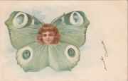 T&ecirc;te dans papillon