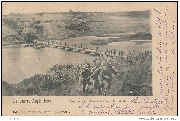 La Guerre Anglo Boer / Troupes anglaises traversant la Tugela
