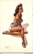 Pin-up en bleu