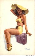 Pin-up en jaune