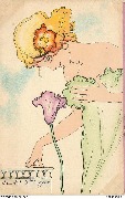 (Devant une fleur)
