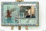 S. Mj. Kaiser Wilhelm II begrüsst d. a. China heimkehr. Kreuzer "Kaiser" 
