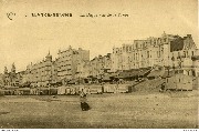 Blankenberghe. La Digue vue de la Plage