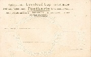 (T&ecirc;te de femme dans un m&eacute;daillon fleuri avec bandeau vertical et un horizontal rouge avec coeurs dor&eacute;)