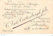 Ramasseur bois. Fagot. Publicit&eacute; phototypie C. Van Cortenbergh fils Bruxelles