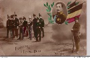 Honneur &agrave; l 'Arm&eacute;e Belge -Anciennes tenues Nouvel uniforme(m&eacute;daillon Albert1er)