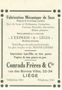 Conrads Fr&egrave;res et Cie Li&egrave;ge. Pub 1923